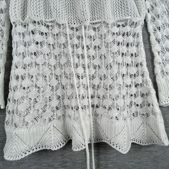 Crochet Women’s Blouse Small Beach Boho Bell Sleeve - Picture 4 of 11